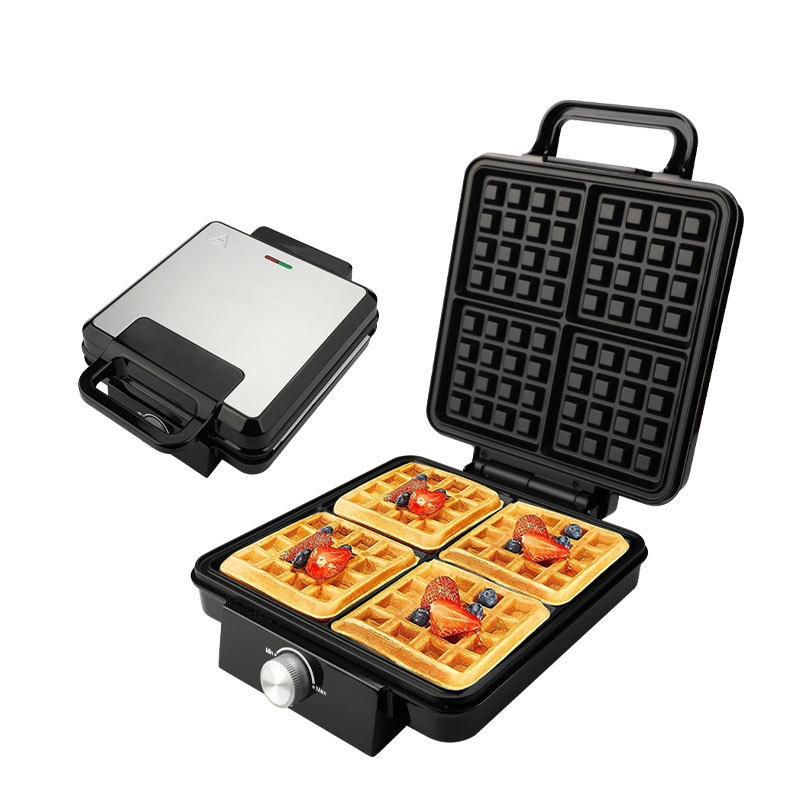 Waffle Iron Belgian - Reemix Gaufrier belge mini 4 tranches,