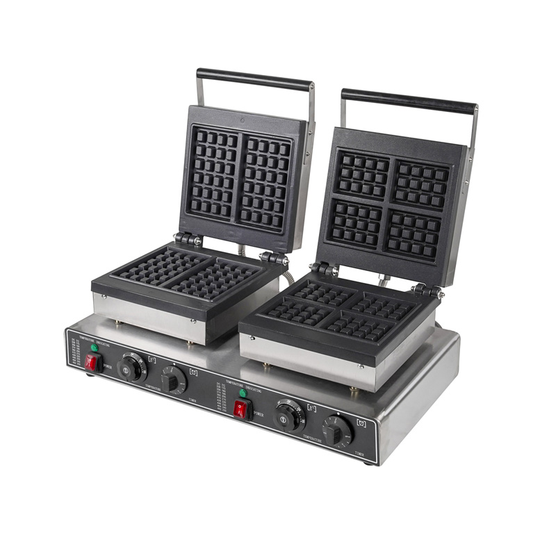 Waffle Iron Belgian - Gaufrier belge carré Commercial, gaufrier antiadhésif,