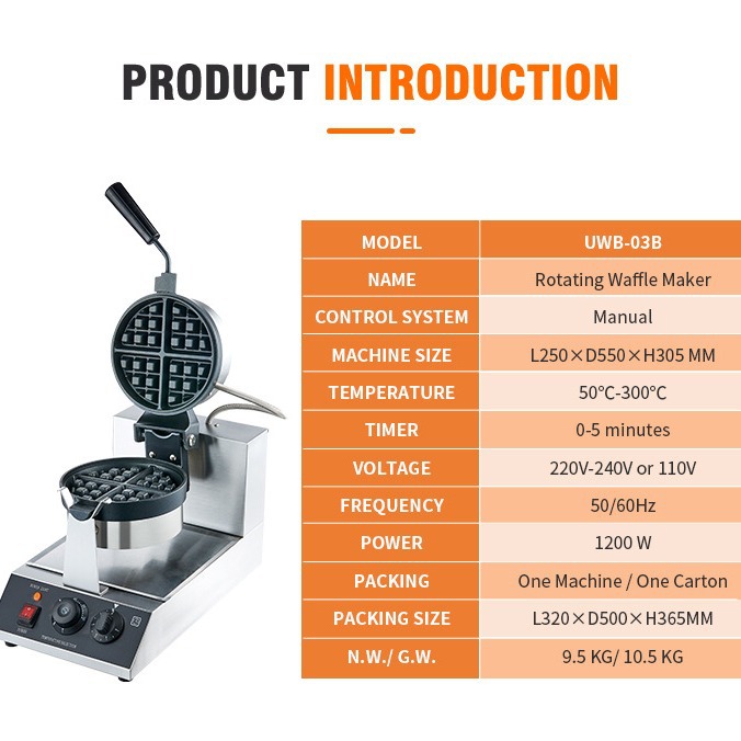Gaufrier belge professionnel r - Waffle Iron Belgian avis et prix