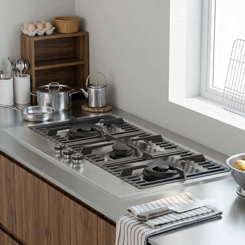 Cuisinière à gaz en acier inox - Kitchen Appliances Built In avis et prix